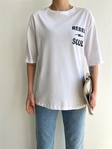 Rebel T-shirt Beyaz